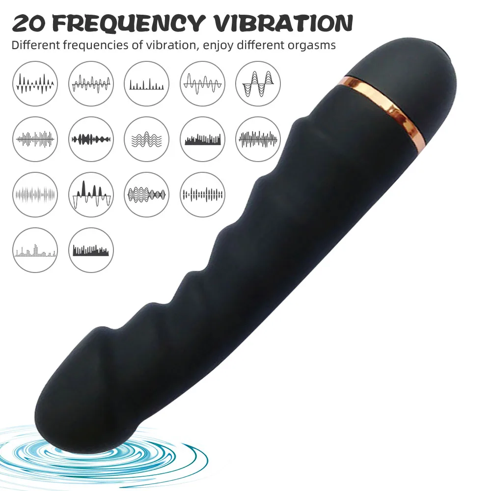 Vibromasseur réaliste silicone 20 modes, point G, rechargeable ou à piles, noir ou rose – Image 2