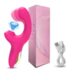 Vibromasseur lapin point G à succion, double moteur, mode balancement, rechargeable USB